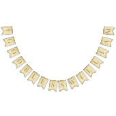 God Bless 7 Letters Brown Parchment Confirmation Wimpelkette (Alle)