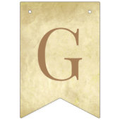 God Bless 7 Letters Brown Parchment Confirmation Wimpelkette (Zweite Fahne)