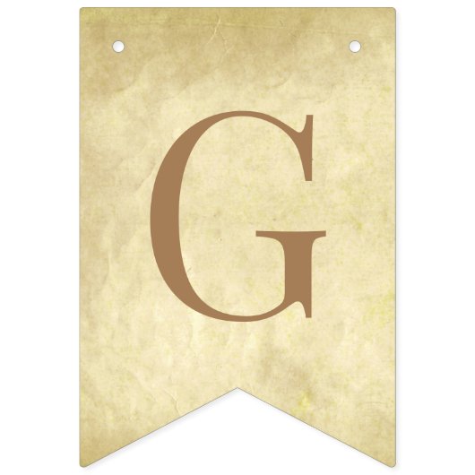 God Bless 7 Letters Brown Parchment Confirmation Wimpelkette (Zweite Fahne)