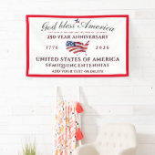 God Bless America 250 Semiquincentennial Red Banner (Insitu)