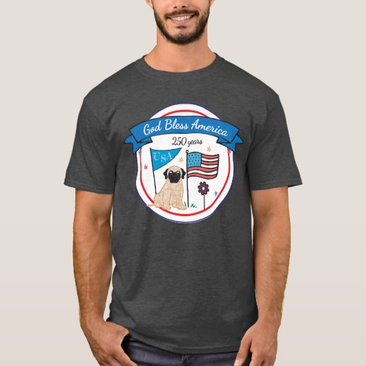 God Bless America 250yrs T-Shirt (Vorderseite)