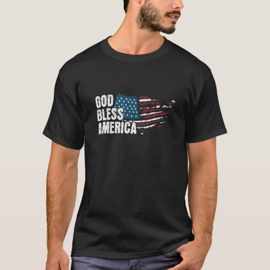God Bless America - 4th Of July Independence Day T-Shirt (Vorderseite)