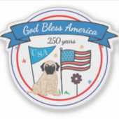 GOD Bless America  Aufkleber (Vorderseite)