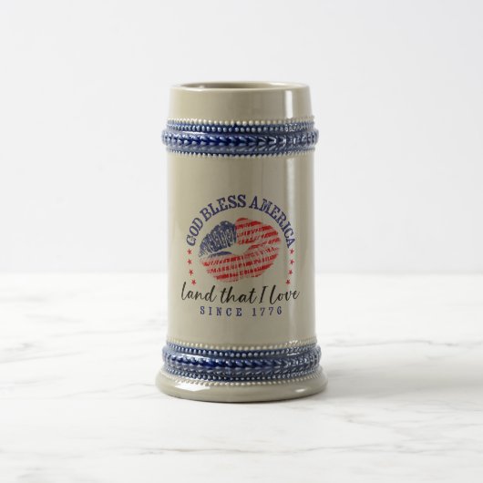 God Bless America - Beer Stein Bierglas (Mittel)