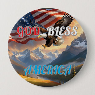 GOD BLESS AMERICA BUTTON