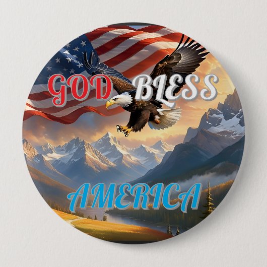 GOD BLESS AMERICA BUTTON (Vorderseite)