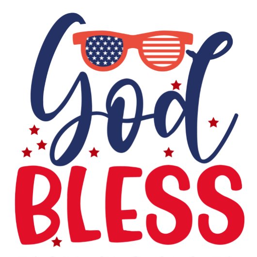 God Bless America Button