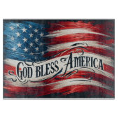 God Bless America Cutting Board Schneidebrett (Vorderseite)