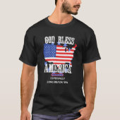 God Bless America Especially Long Beach WA US Stat T-Shirt (Vorderseite)