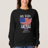 God Bless America Especially North Pole AK US Stat Sweatshirt (Vorderseite)