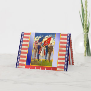 God Bless America Feiertagskarte