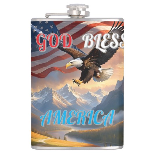 GOD BLESS AMERICA FLACHMANN (Vorderseite)
