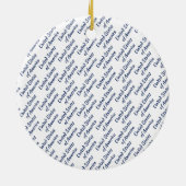 GOD BLESS AMERICA Flag Custom Scripting WHITE Keramik Ornament (Hinten)