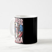 God Bless America Flag Jesus Christian Eagle Patri Kaffeetasse (Vorderseite Links)