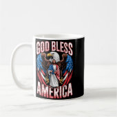 God Bless America Flag Jesus Christian Eagle Patri Kaffeetasse (Links)