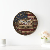God Bless America Große Wanduhr (Zuhause)