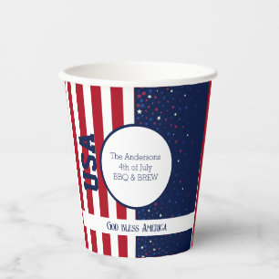 God Bless America Independence 4. Juli Party Pappbecher