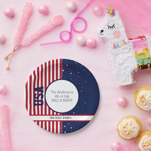 God Bless America Independence 4. Juli Party Pappteller (Party)