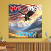GOD BLESS AMERICA LEINWANDDRUCK (Insitu (Wohnzimmer))