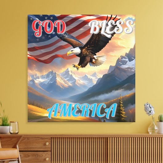 GOD BLESS AMERICA LEINWANDDRUCK (Insitu (Wohnzimmer))