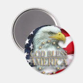 GOD BLESS AMERICA MAGNET (Vorderseite/Rückseite)