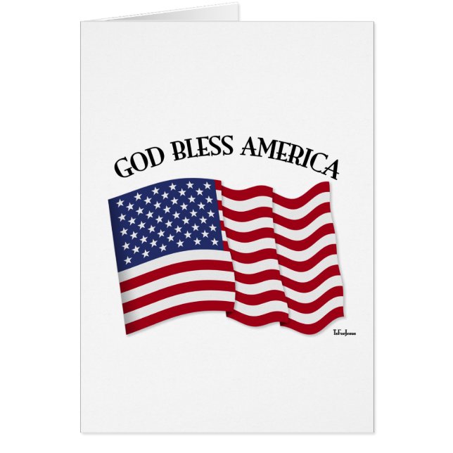 GOD BLESS AMERICA mit US-Flagge (Vorne)