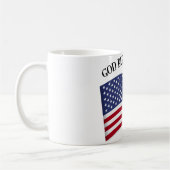 GOD BLESS AMERICA mit US-Flagge Kaffeetasse (Links)