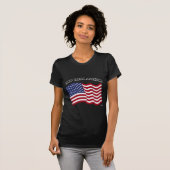 GOD BLESS AMERICA mit US-Flagge T-Shirt (Vorne ganz)