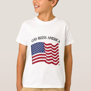 GOD BLESS AMERICA mit US-Flagge T-Shirt