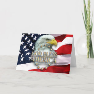 God Bless America Note Card Karte