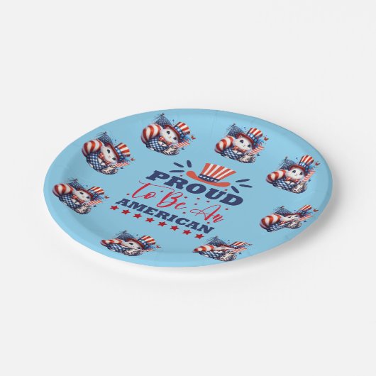 God Bless America Pappteller (Schrägansicht)