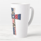 God Bless America Patchwork Kreuz Milchtasse (Rechte Ecke)