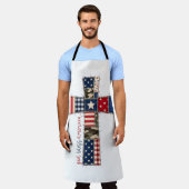 God Bless America Patchwork Kreuz Schürze (Getragen)