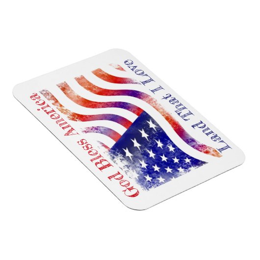 God Bless America Patriotic Flexible Foto Magnet (Rechte Seite)