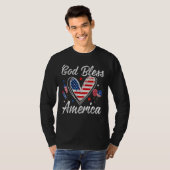 God bless America Patriotic Independence Day 4th O T-Shirt (Vorne ganz)