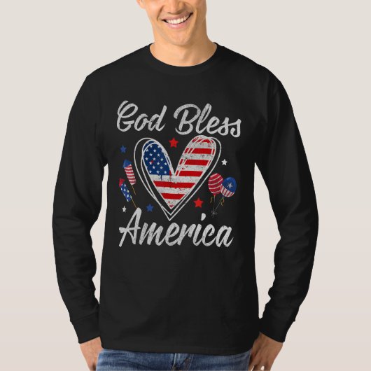 God bless America Patriotic Independence Day 4th O T-Shirt (Vorderseite)