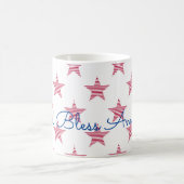 God Bless America Patriotic Red White Blue Tasse (Mittel)