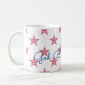 God Bless America Patriotic Red White Blue Tasse (Links)