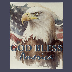 God Bless America Patriotischer Adler Aquarell Puzzle