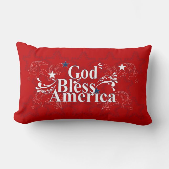 God Bless America Pillow Lendenkissen (Vorderseite)