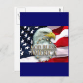 GOD BLESS AMERICA POSTKARTE (Vorne/Hinten)