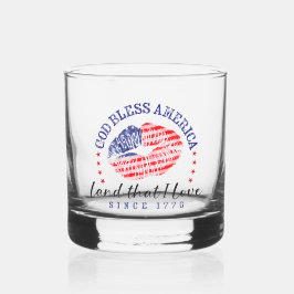 God Bless America - Rocks Glass Whiskyglas