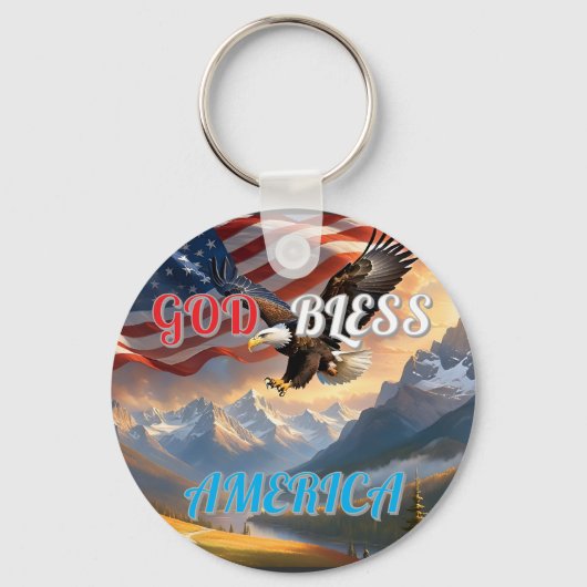 GOD BLESS AMERICA SCHLÜSSELANHÄNGER (Vorderseite)