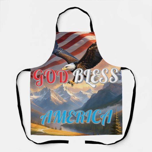 GOD BLESS AMERICA SCHÜRZE (Vorderseite)