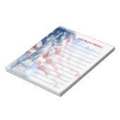 God Bless America Statue of Liberty Lined Notizblock (Rotiert)