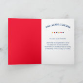 "God Bless America Typografy Heart Flag Card" Karte (Innenseite)