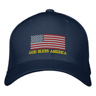 GOD BLESS AMERICA U.S. Flag bestickter Hut