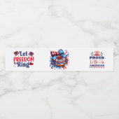 God Bless America Wasserflaschenetikett (Einzelnes Label)