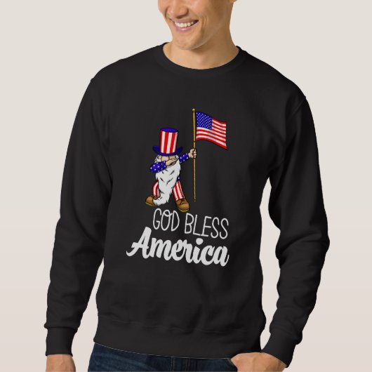 God Bless America  Women America Flag Love Sweatshirt (Vorderseite)