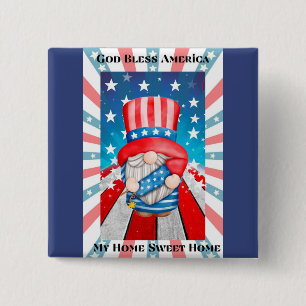 God Bless America Zuhause Sweet Zuhause Button